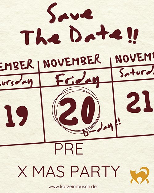 pre-christmas, Katze im Busch